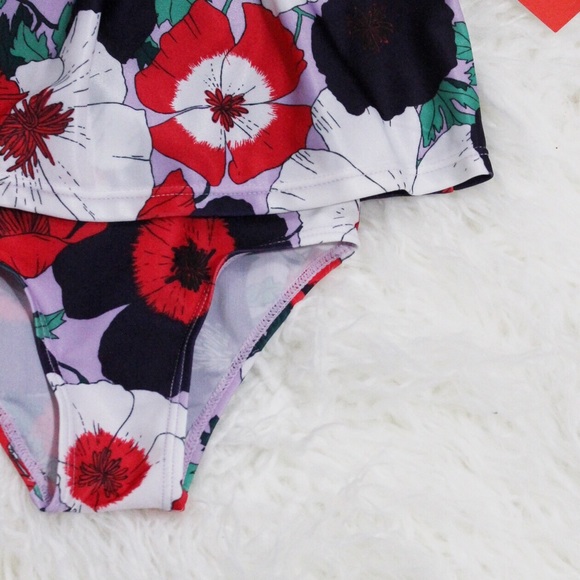 NWT Baby Girls Smocked Purple One-piece Swimsuit - Picture 5 of 7